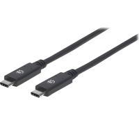 Manhattan 355223 SuperSpeed + C Câble de raccordement USB, Noir 1 m
