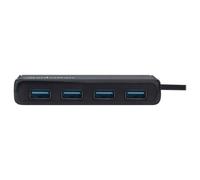 Manhattan Hub USB 3.2 Gen 1 - 4 ports USB-A, 5 Gbps, autoalimenté - Noir