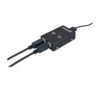 Manhattan USB-A Automatic Sharing Switch, 2x USB-B Ports, 480 Mbps (USB 2.0), Dual Control (Auto-Sensing or Manual), Bus Powered, Hi-Speed USB, inc 1x 1.5m USB-A to USB-B cable, Black, Three Year Warr