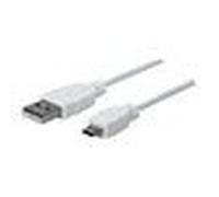 Manhattan Câble USB USB 2.0 USB-A mâle, USB-Micro-B mâle 1.80 m blanc certifié UL 324069