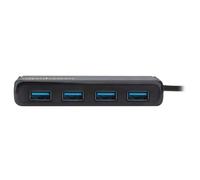 Manhattan Hub USB 4 ports – USB-C, USB 3.2 Gen 1 – Plug & Play – Noir