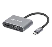 Manhattan Station d'accueil USB-C® USB-C to HDMI & VGA 4-in-1 Docking-Konverter Convient pour les marques: universel alimentation