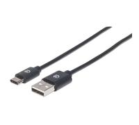 Manhattan Câble USB 2.0 354912 – USB-A mâle vers USB-C mâle 0,50 m noir