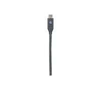 Manhattan USB-C to USB-C Cable, 1m, Male to Male, Black, 10 Gbps (USB 3.2 Gen2 aka USB 3.1), 3A (fast charging), SuperSpeed+ USB, Lifetime Warranty, Polybag - Câble USB - USB-C (M) pour USB-C (M) - US