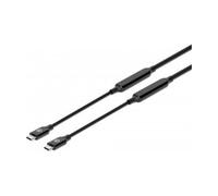 Manhattan Câble USB-C vers USB-C actif, 5 m, mâle à mâle, 10 Gbit/s (USB 3.1), 3 A (charge rapide), noir, garantie à vie