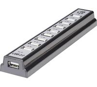 Manhattan USB-Hub 10 ports Hub USB 2.0 noir, argent