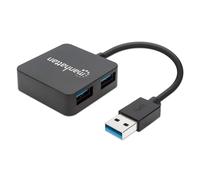 Manhattan 162296 hub & concentrateur USB 3.2 Gen 1 (3.1 Gen 1) Type-A 5000 Mbit/s Noir