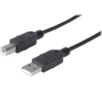MANHATTAN USB Kabel A -> B St/St 1.80m schwarz