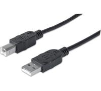 MANHATTAN USB Kabel A -> B St/St 5.00m schwarz