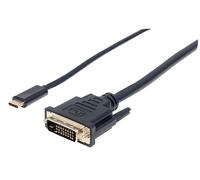 152457 dvi / usb-c® Adaptateur [1x usb-c® mâle - 1x dvi-d mâle] noir 200.00 cm - Manhattan