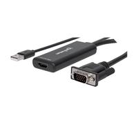 Manhattan 152426 câble vidéo et adaptateur 1 m USB Type-A + VGA (D-Sub) HDMI Noir G