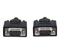 Manhattan VGA Monitor Cable, 10m, Black, Male to Male, HD15, Cable of higher SVGA Specification (fully compatible), Fully Shielded, Lifetime Warranty, Polybag - Câble VGA - HD-15 (VGA) (M) pour...