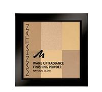 Manhattan Wake Up Radiance Finishing Powder, Couleur 002 miel, pour un éclat naturel sur la peau, disponible en 2 couleurs