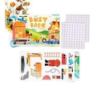 manhegari Activités d'apprentissage préscolaire | Carnet éducatif interactif | Livre sensoriel pour petits - Pour , anniversaire, Noël, maison, voyage, écoles