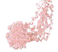manhegari Branches de Fleurs de Cerisier Artificielles,Fleurs Printanières Artificielles pour Extérieur - Décoration Guirlande Végétale Fausse pour Jardin Chambre Mariage Fête Arche Événements