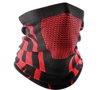 manhegari Cache-cou | Protection de la nuque coupe-vent avec couverture du visage - Bandana respirant thermique pour activités sportives de plein air par temps froid cyclisme ski snowboard pêche, noir