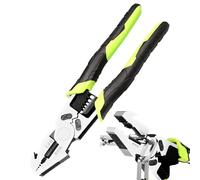 manhegari Dénudeur De Câble | Crimpeur de Câble Robuste 23 cm | Pince À Dénuder Multifonction,Pour Travaux Électriques À Domicile Sertissage Cisaillement Enroulement Serrage Découpage