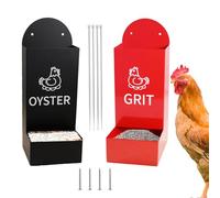 manhegari Distributeur De Coquilles D'huîtres | Distributeur De Gravier pour Volaille | Recipient Robuste Semi Ferme Anti Renversement Accessoire pour Poules Et Volaille Resistance Aux