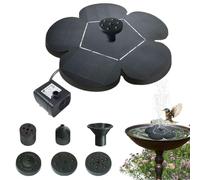 manhegari Fontaine Solaire de Bain d'oiseaux, Pompe de Fontaine d'eau en Forme de Fleur, Cascade Silencieuse Décorative pour Jardin Bassin Patio Terrasse Paysage