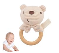 manhegari Hochets en peluche pour bébé | Hochet à main apaisant avec fonction sensorielle | Éléphant Ours Lion Formes pour tout-petits Jouet éducatif Jouet à secouer pour et fille