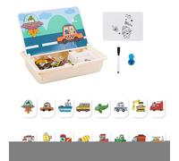 manhegari Jouet magnétique - Jeu d'attribution Jouet éducatif - Jeux de Voyage créatifs avec étui de Transport pour à partir de 3 Filles Jeu de Maternelle