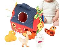 manhegari Jouet sensoriel de voyage pour bébé | Développement des activités motrices fines | Ensemble d'animaux en peluche doux - pour filles, Pâques, anniversaire, maternelle, maternelle