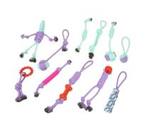 manhegari Jouet Tug of War pour Chien - 11 Pièces en Coton Résistant Stimulation des Animaux | Jouets à Mâchonnement et Tirer pour Chiens | pour Éveil Anti-Ennui et Jeu d'Intérieur ou d'Extérieur