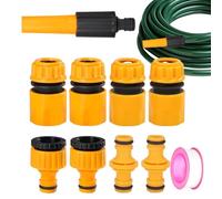 manhegari Kit de raccord de tuyau d'arrosage - Raccord rapide - Résistant aux intempéries - Pour arrosage extérieur de voiture, pelouse, serre, arroseur de piscine