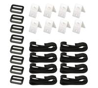manhegari Lot de 8 bandes de fixation pour film de piscine - Bandes de fixation et pinces - Enrouleur de piscine - Accessoire de rechange pour système d'enroulement mobile