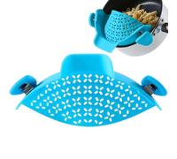 manhegari Passoire À Pression En Silicone, Passoire Clipsable Universelle En Silicone - Demi Passoire Avec Verseur, Gadgets de Cuisine, 22-23cm