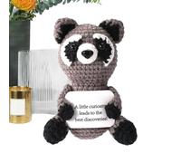 manhegari Peluche faite à la main, au crochet, 15 cm, décoration de bureau, joli distributeur de réconfort pour la gestion du deuil et la détente
