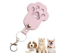manhegari Pendentif de rangement pour poils de chien, porte-clés commémoratif, rangement des poils de chat, en cuir PU, mignon, sac à dos, bijoux, forme de patte pour adultes, adolescents, école