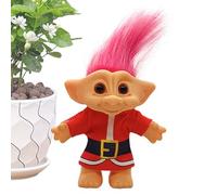 manhegari Petites Poupées Troll - Poupées Chanceuses Vintage de Noël,Figurines Rétro Et Amusantes pour Étagère, Ornement Décoratif De Bureau pour Le Salon Et La Chambre Pendant Les Fêtes