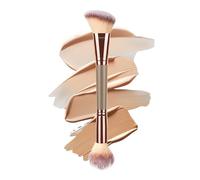 manhegari Pinceau Maquillage Double Extrémité | Poils Doux Multifonction,Pinceau poudre de teint biseauté et bombé | Visage Joues Poudre Bronzante Blush Enlumineur
