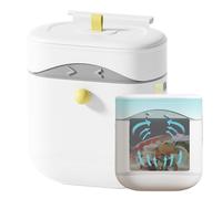manhegari Poubelle de porte d'armoire | Poubelle à déchets bio murale avec couvercle - Récipient verrouillable peu encombrant pour dortoir, salle de bain, chambre à coucher, sous l'évier, 9 litres