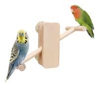 manhegari Présentoir pour oiseaux | Jouets polyvalents en bois pour perruches | Accessoires polyvalents pour cage pour perroquets, perruches, calopsittes, cacatoès, pinsons