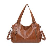 manhegari Sac à bandoulière de grande capacité, sac de loisirs réglable, sac de transport pour femme, portefeuille, sac à bandoulière décontracté élégant pour le travail, marron, Voir description