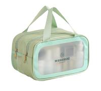 manhegari Sacs à cosmétiques pour femme - Organiseur de maquillage sec et humide - Sac de rangement séparé de voyage, pochette de rangement portable pour shampooing, lotions, nettoyants pour le