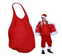 manhegari Ventre du Père Noël, combinaison graisseuse réglable - Vêtements rembourrés confortables pour adultes femmes hommes à thème événement comédie Noël Halloween photo grossesse
