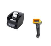 Manhj Imprimante d'étiquettes Thermiques Imprimante étiquette de Code à Barres Thermique 365b 3 Pouces Point de Vue Imprimante de reçu 80mm Bluetooth USB for Windows Phone Price Tag inkless