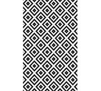 Mani Textile Tapis Carreaux Noir/Blanc 120x180cm