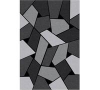 Mani Textile - Tapis GEOMETRIQUE Gris Dimensions - 80x150