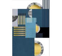 Mani Textile - Tapis Jodhpur Bleu Dimensions - 80x150