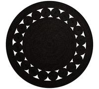 Mani Textile Tapis LEYLIM Rond Noir 90x90cm