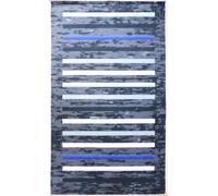 Mani Textile TPS_Ray_NOIR120 Tapis, Polyester, Noir, 120 x 180