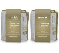 Maniak Chiffon Serpillère Microfibre pour Sol - Microfibre Durable & Ecolo Lavable 200 Fois en Machine - Grande Efficacité (Lot de 2)