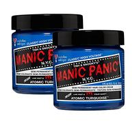 Manic Panic Atomic TurquoiseCrème classique, vegan, sans cruauté, teinture capillaire semi-permanente, 2 x 118ml