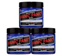Manic Panic Lie Locks Classic Creme, Vegan, Cruelty Free, Blue Semi Permanent Hair Dye 3 x 118ml