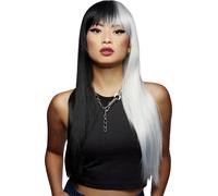 Manic Panic - Perruque "Raven Virgin Downtown Diva" pour Femme SM843 (Taille Unique) (Noir/Blanc)