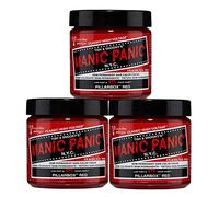 Manic Panic Pillarbox Red Classic Creme, Vegan, Cruelty Free, Red Semi Permanent Hair Dye 3 x 118ml